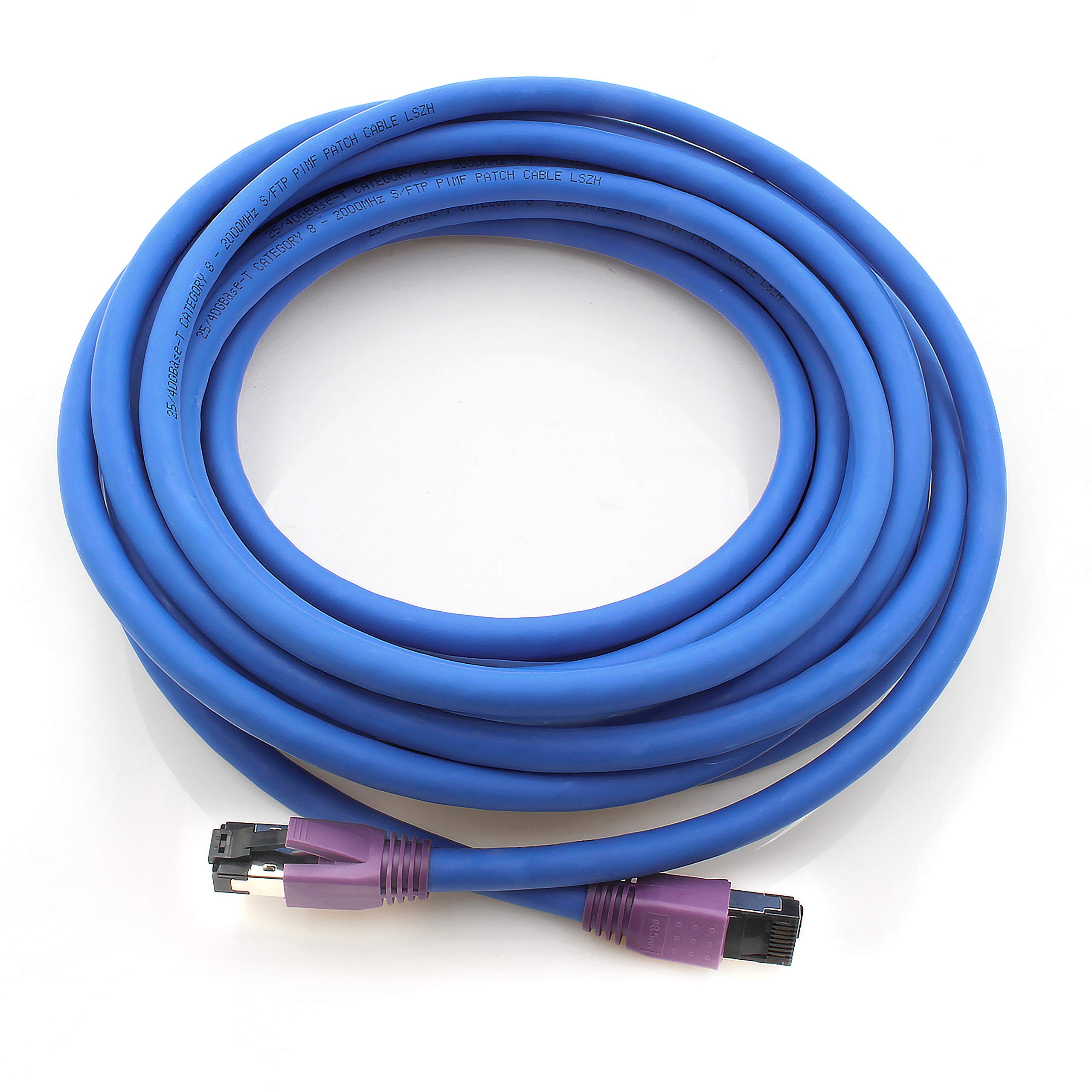 0,5 m Cat8 Gigabit kabel sieciowy 40 Gb s S FTP LSZH Cat 8 kabel do transmisji danych Rj45 niebieski - 10 sztuk 0,5 m
