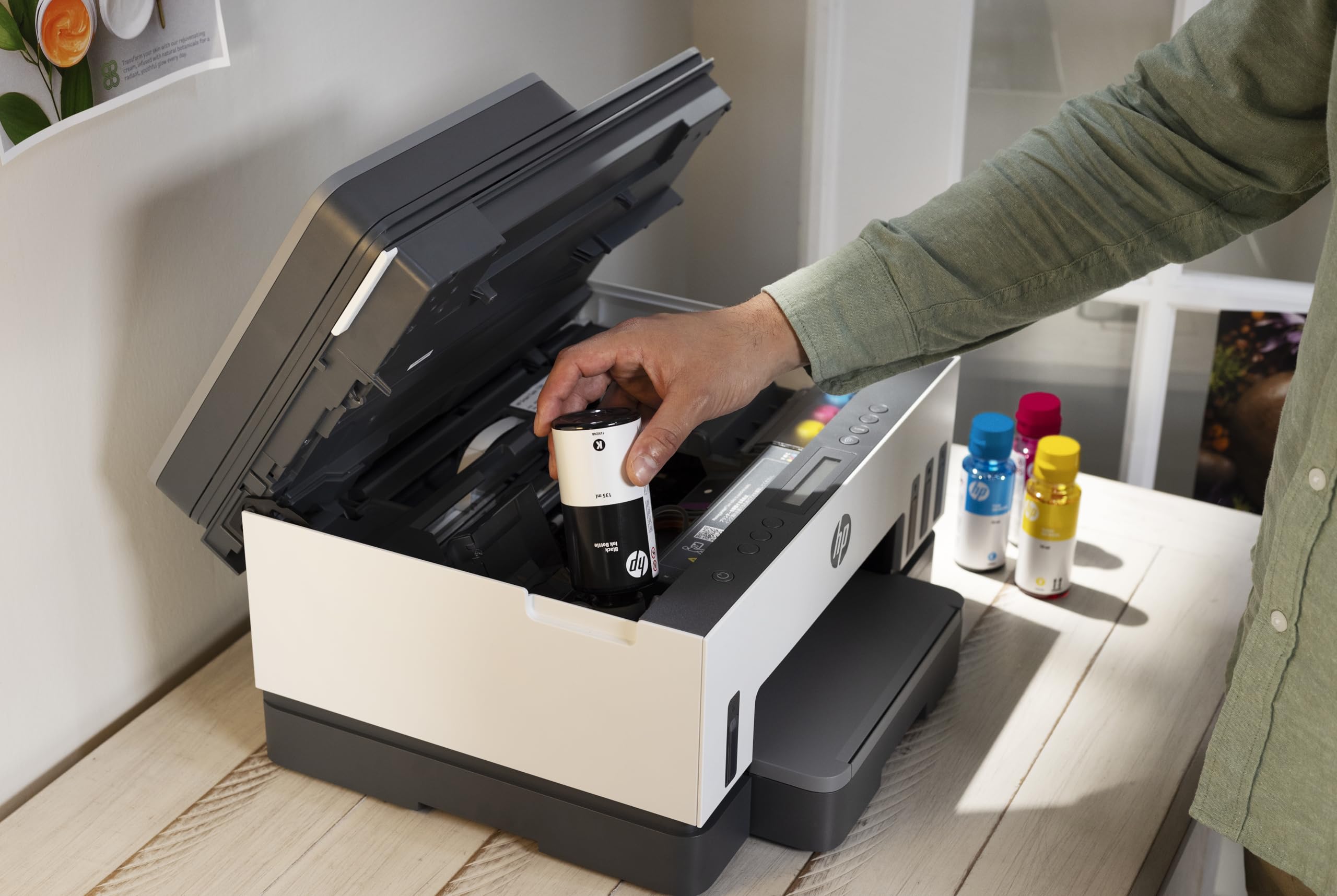 HP Smart Tank 7307, Impresora multifunción a Color, Inyección de Tinta, Wi-Fi, AAD 35 Hojas, impresión automática a Doble Cara, Escaneo y Copia, Tinta incluida hasta 3 años