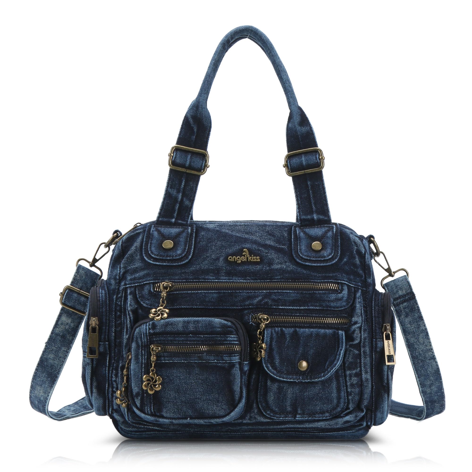 Angel Kiss Grande borsa da donna multi tasca Hobo borsa da donna tote borsa a tracolla in pelle morbida