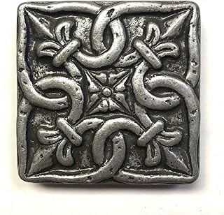 Gordion 2x2 Silver Metallic Resin Decorative Insert Accent Piece Art Cra...