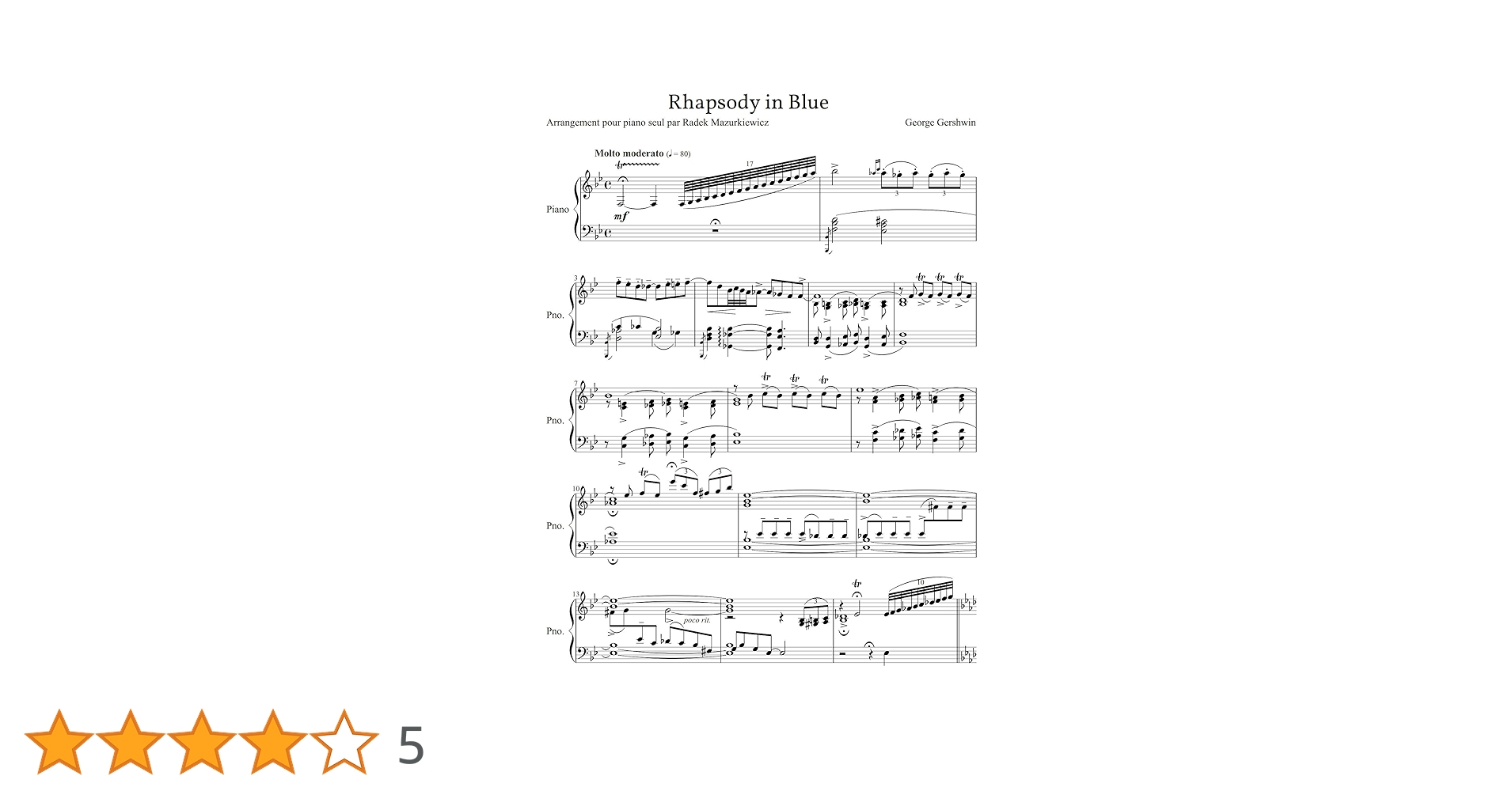 Amazon.co.jp: Rhapsody in Blue: Piano Solo Sheet Music