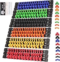 SWANLAKE 18-Piece Socket Organizer Set: 258 Clips for 1/4", 3/8", 1/2" Drives - Toolbox Drawer Rail, SAE/Metric Color-Coded Holder