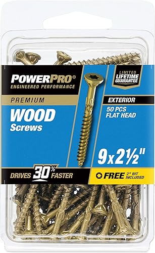 Miniatura 10 de Hillman 42481 Power Pro Premium - Tornillo para madera exterior, 9 x 2 12 pulgadas, paquete de 1 (50 unidades)