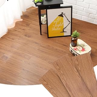 5,02m² Vinylboden Selbstklebend, 36 Fliesen 91,4cm x 15,24cm (Dicke 2mm) PVC Bodenbelag Selbstklebend, Rutschfeste Wasserfest Schneidbar Holzoptik Vinylboden Selbstklebends (Eiche Mittel)