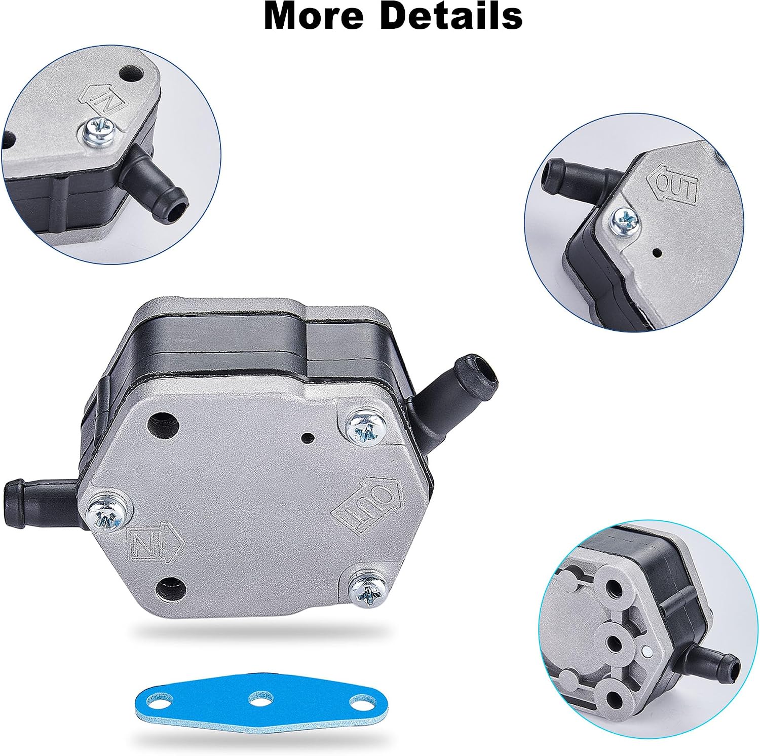 Fuel Pump Gasket Assembly Compatible With Yamaha Outboard 115HP 130HP 150HP 175HP 200HP 225HP 250HP 300HP 2-stroke Boat Motor Engine Replace Sierra 18-7349 6E5-24410-03-00 6E5244100300
