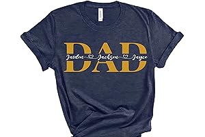 Personalized Dad and Kids Names Father's Day T-Shirt: Commemorating Fatherhood's Special Bond