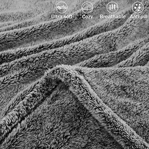 Miniatura 3 de Exclusivo Mezcla Manta de cama de forro polar afelpada, mullida, muy suave, esponjosa y cálida, para sofá, cama, adecuada en todas las estaciones