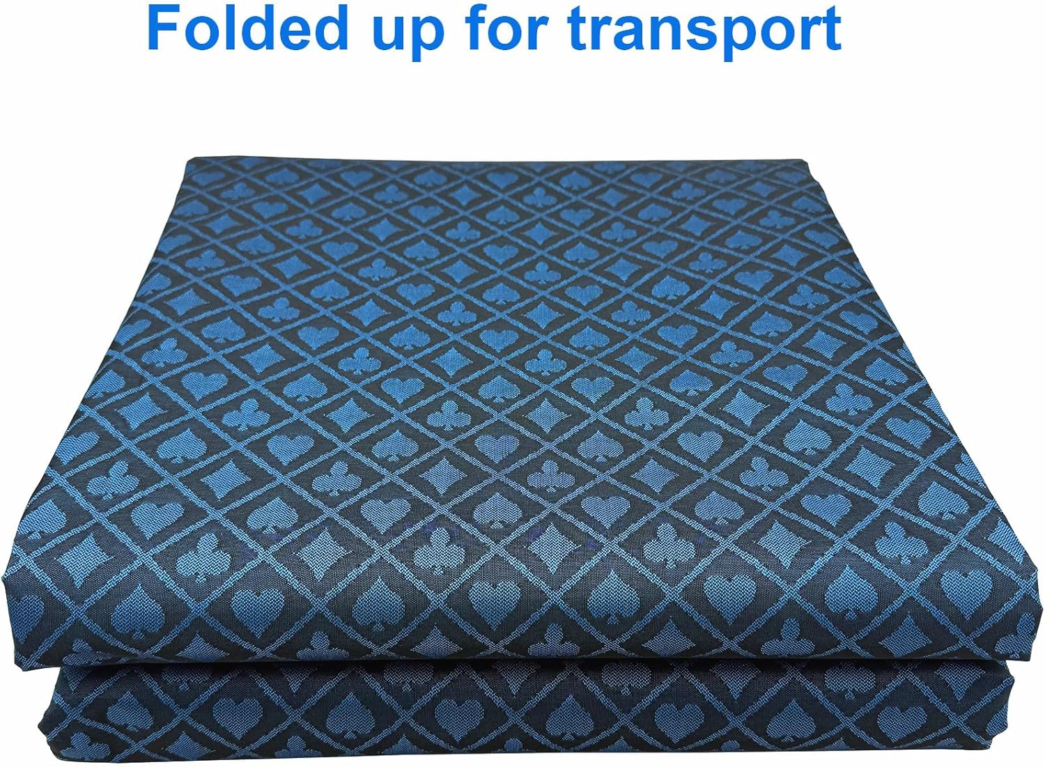 Speed Cloth Poker Table Fabric - 108X60 Inch Section of Suited Casino Card Game Table Felt Top Cover－Blue