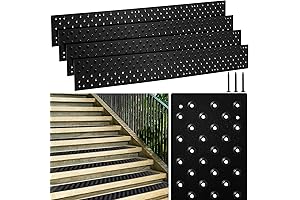 Outdoor Stair Treads - 4-Pack Anti-Slip Aluminum Stair Tread for Outdoor Steps by Gisafai