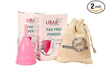 URAL Reusable Menstrual Cup for Women | Ultra Soft Period Cup Made With Medical Grade Silicone | No Rashes No Leakage| Protection For Upto 10-12 Hours (SMALL)