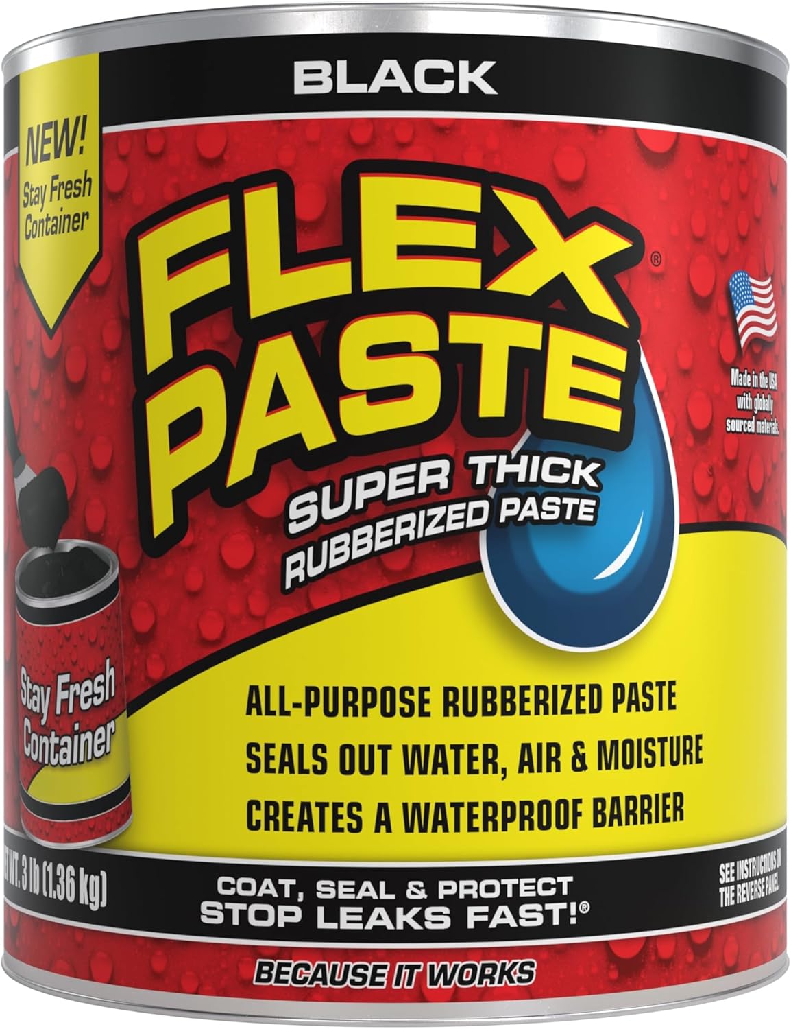 Flex Seal Paste 3 lb Tub (Black) Amazon.ca Tools & Home Improvement