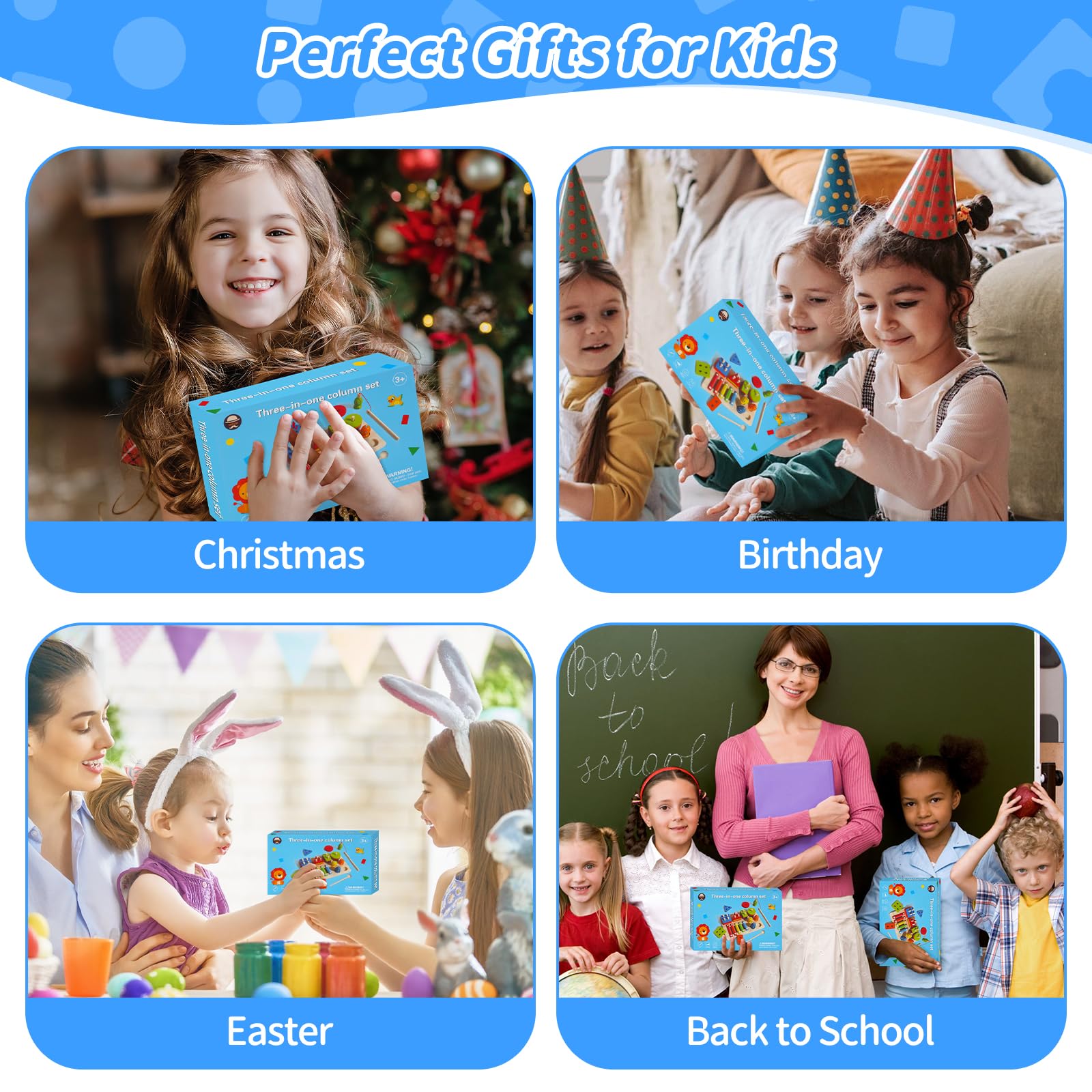 Montessori zabawka dla dzieci od 3 lat, drewniana zabawka od 3 lat, puzzle z chwytaniem, puzzle do sortowania, dla dziewcząt, chłopców, dzieci, zabawka motoryczna, prezent na Wielkanoc