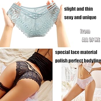 ALL OF SHE Sous-vêtements Femme Coton Dentelle Slips Coton Hipster