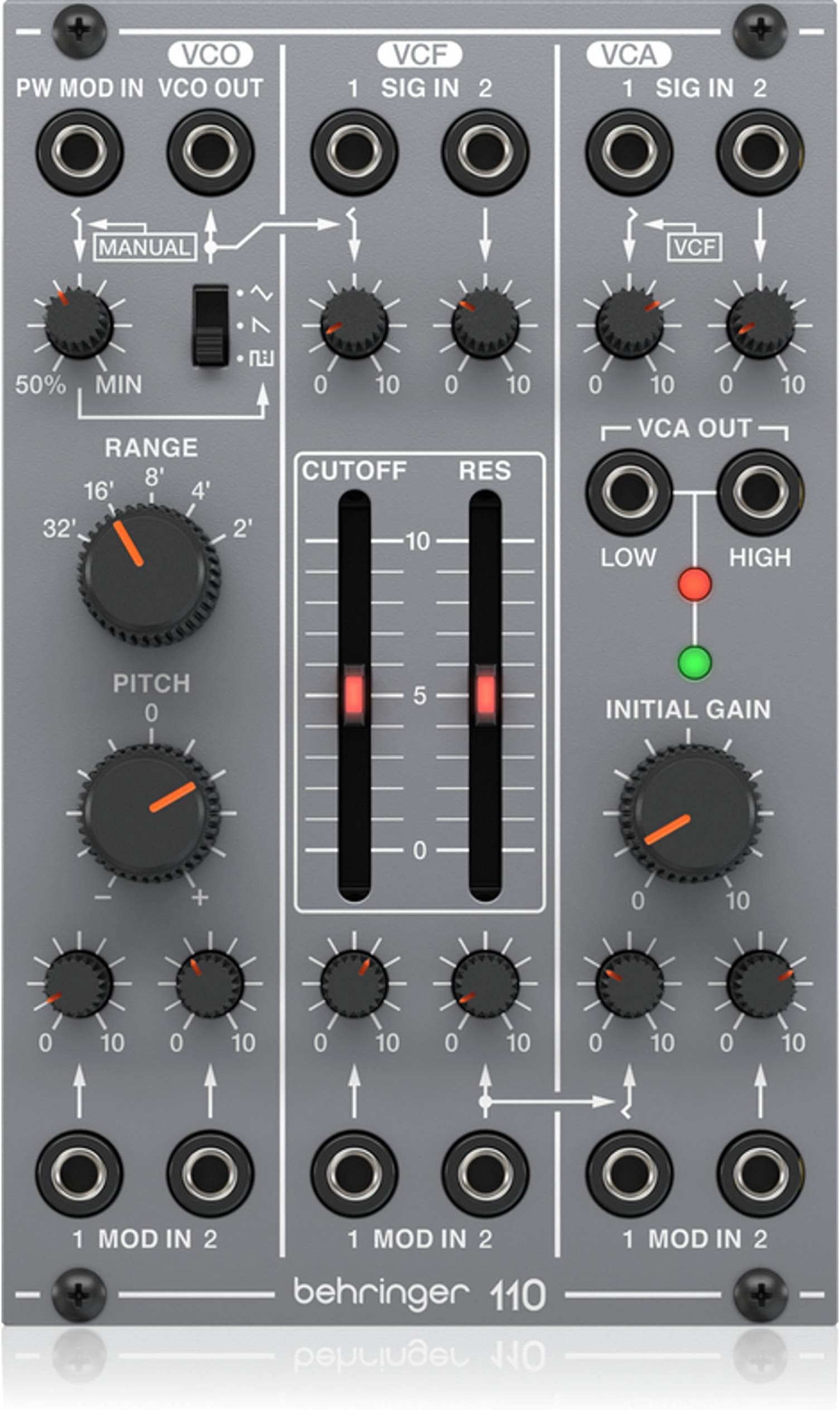 110 VCO/VCF/VCA Legendary Analog VCO/VCF/VCA Module for Eurorack