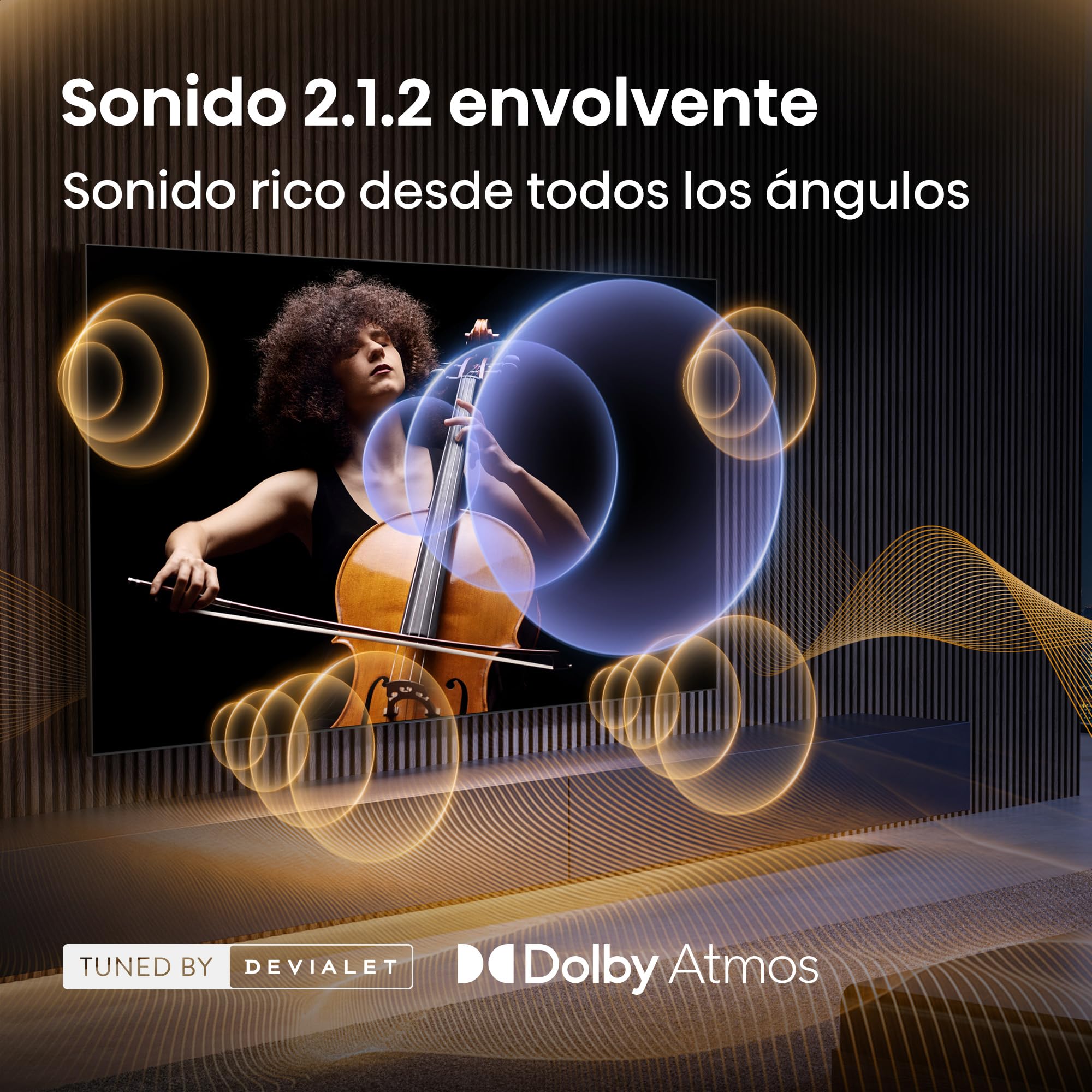 Hisense 65U7S Pro - MiniLED Pro Smart TV 65 Pulgadas, Hi-QLED MiniLED Pro, Modo Juego 165 Hz Nativos, Sonido Envolvente 2.1.2, Anti Reflection & Glare Free, IMAX Enhanced, Dolby Vision IQ, HDR 10+