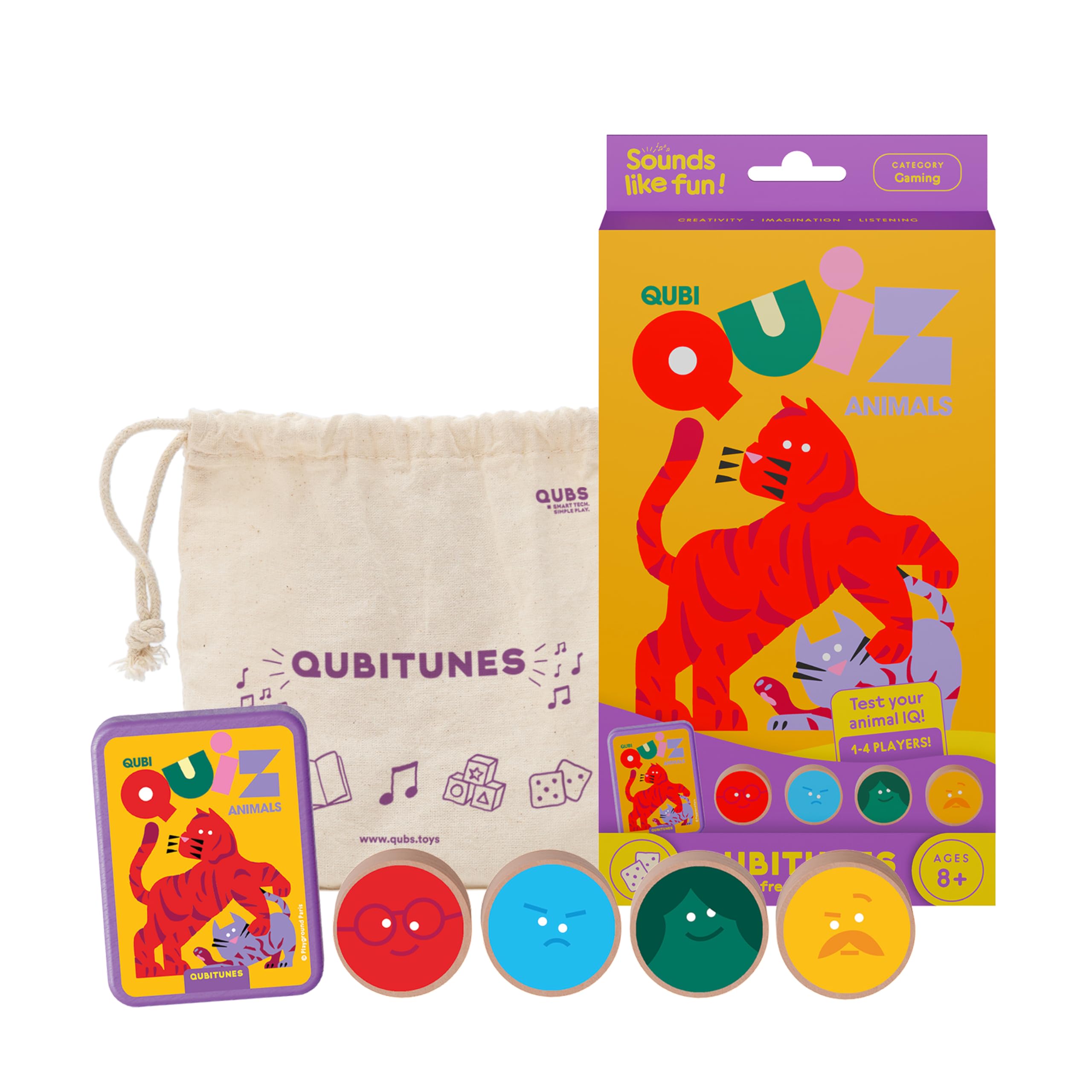 QUBITUNES – Interactive Animal Quiz Game for Console | Multiplayer Trivia with Facts & Sounds | Kids Learning Game Ages 8+