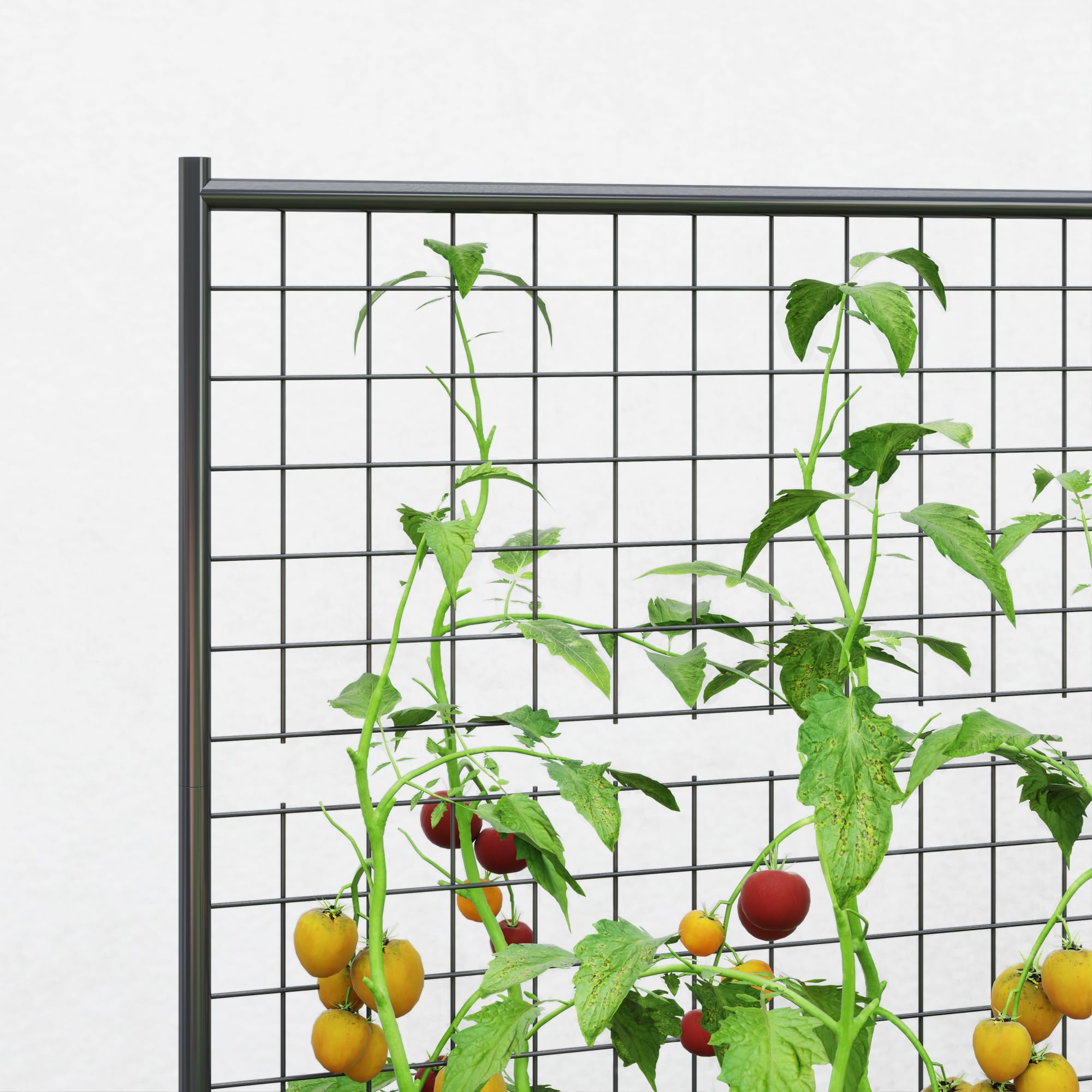 Outsunny Jardinera Exterior Grande de Acero Galvanizado Jardinera de Exterior con Celosía para Plantas Trepadoras y Fondo Abierto para Patio Terraza Balcón 80x115x125 cm Gris Oscuro