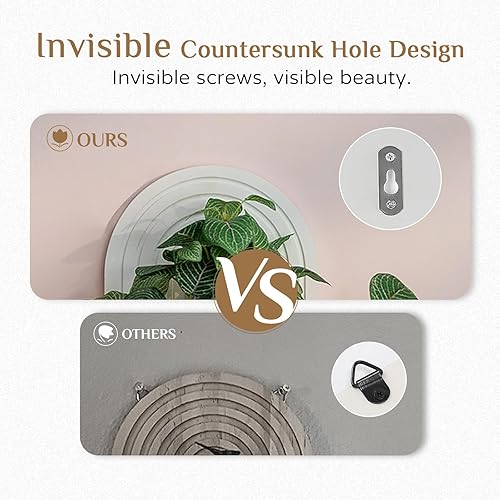 Miniatura 5 de Walasis Estante bohemio para decoración de pared, estantes flotantes bohemios para cuarto de bebé, dormitorio, sala de estar, estante colgante