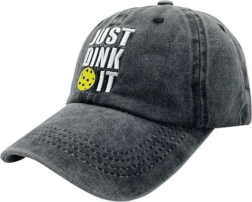 Vista 2 de NVJUI JUFOPL Men's Embroidered Pickleball Hat, Washed Denim Vintage Baseball Cap