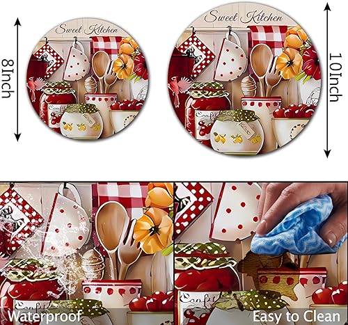 Miniatura 2 de Fundas rústicas para quemadores de estufa eléctrica, paquete de 4 fundas redondas para quemadores de estufa, 8 y 10 pulgadas, fundas para quemadores