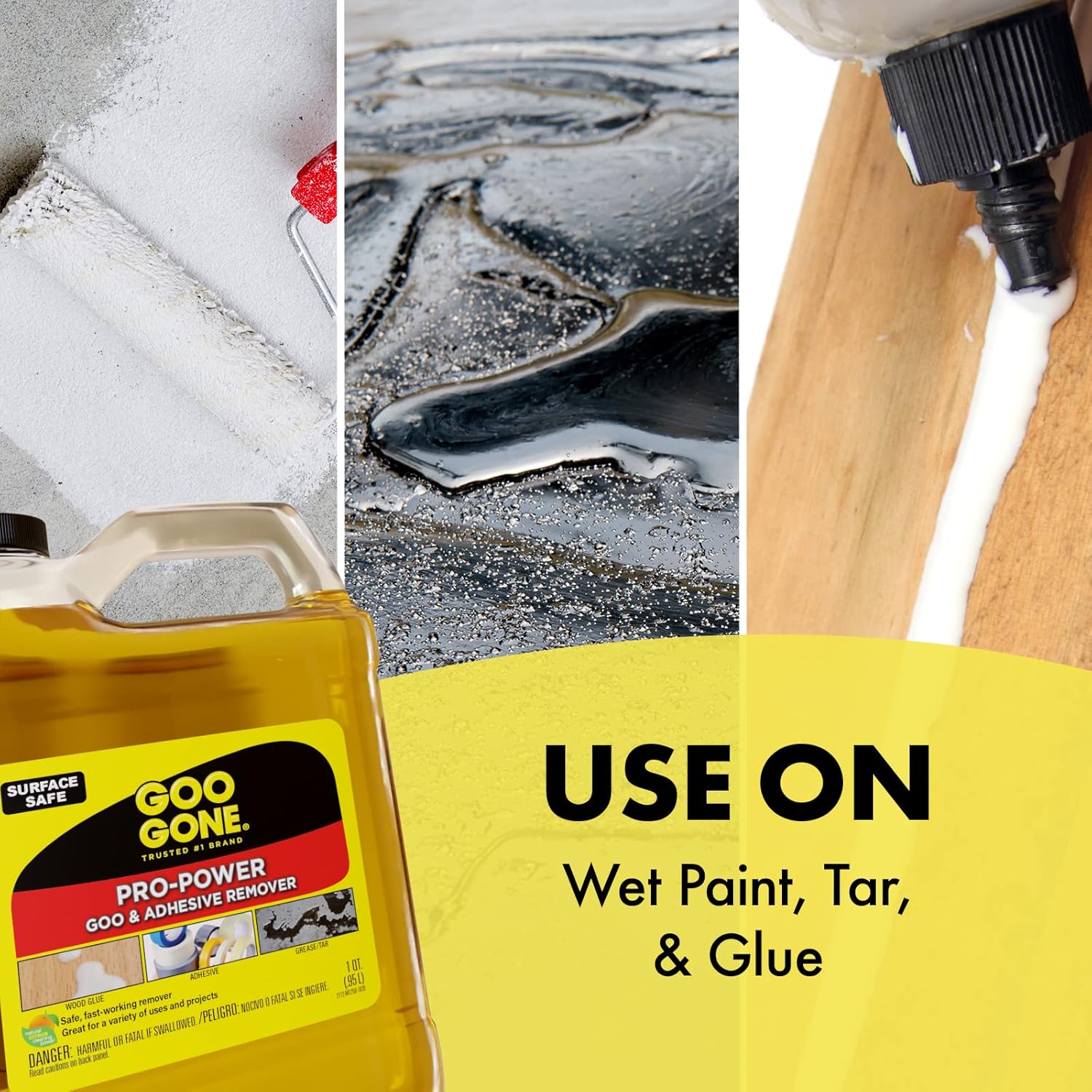 Goo Gone Pro-Power - 32 Ounce 2 Pack - Professional Strength Adhesive Remover, Removes Stickers, Tape, Grease and More