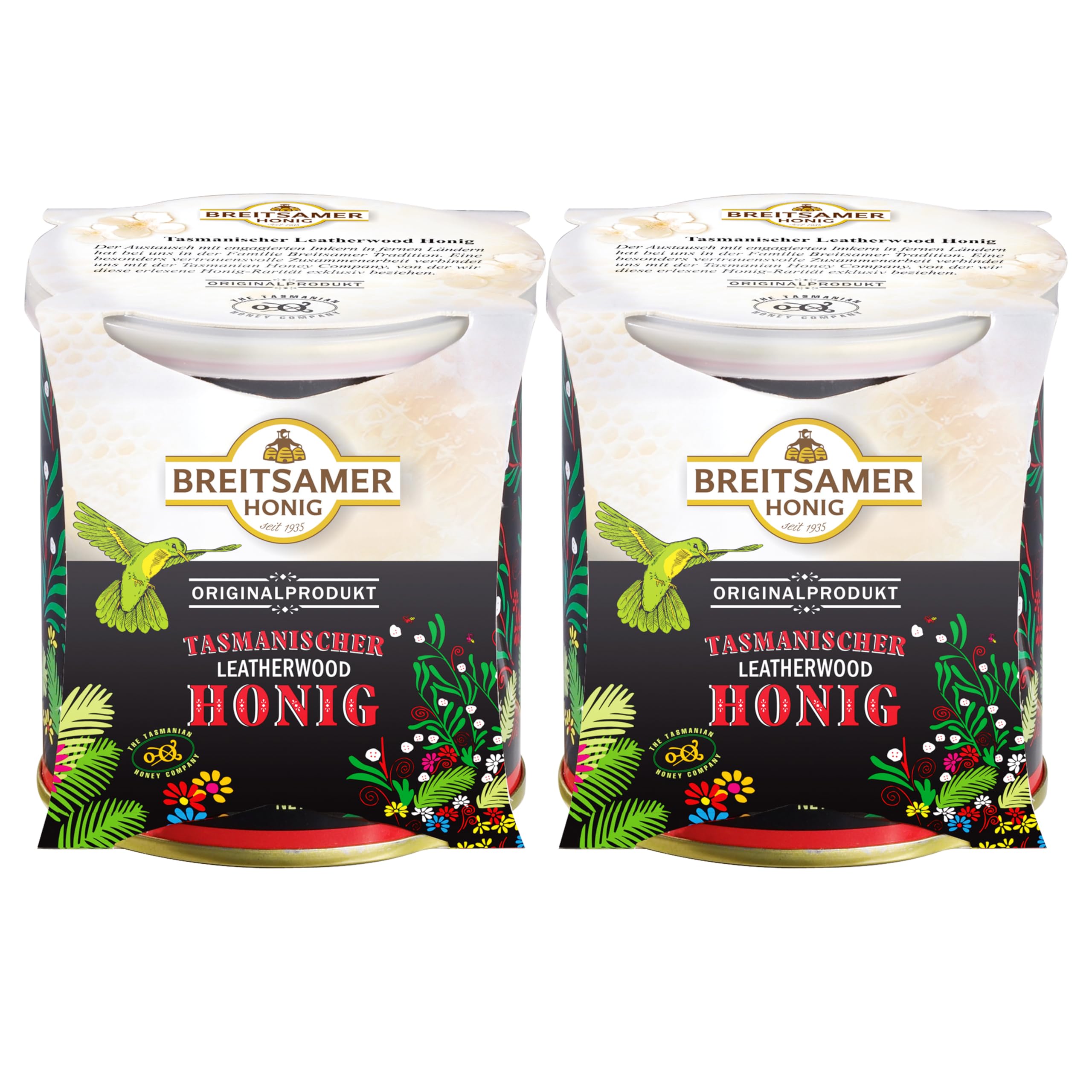 Breitsamer Tasmanischer Leatherwood Honig 350g Feincremiger, kräftiger Honig mit exotisch blumigem Aroma (350g (2er Pack))