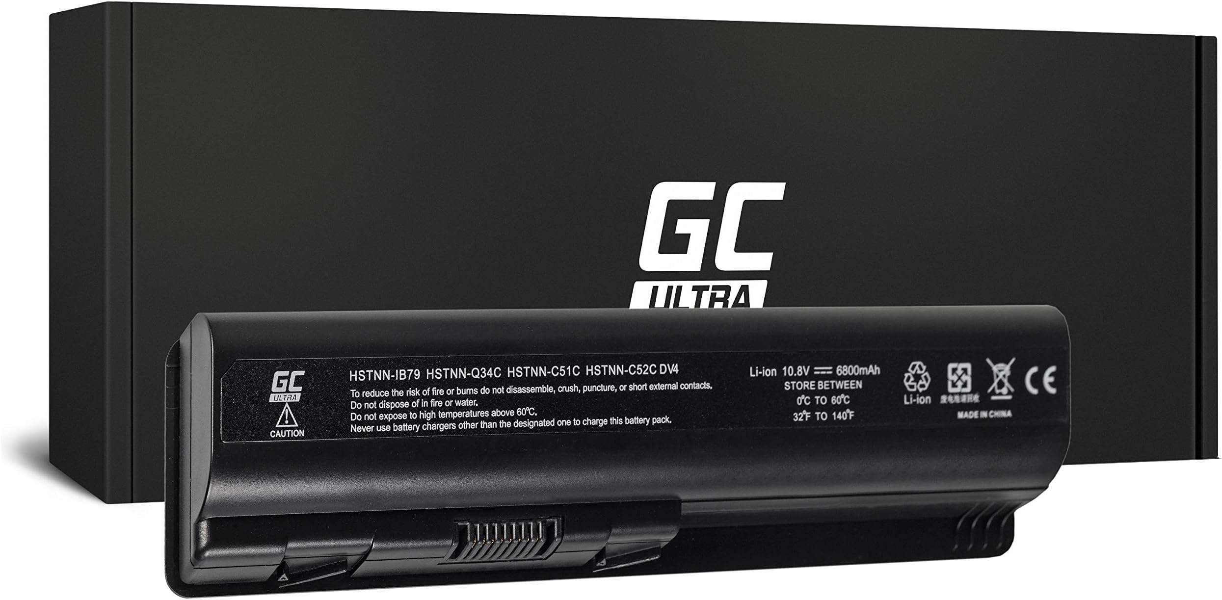 Green Cell® ULTRA Series Battery for HP Compaq Presario CQ61-405AX CQ61-405EB CQ61-405ED CQ61-405EO CQ61-405ER CQ61-405EY CQ61-405EZ CQ61-405SA Laptop (Original Panasonic Cells, 6800mAh 11.1V Black)