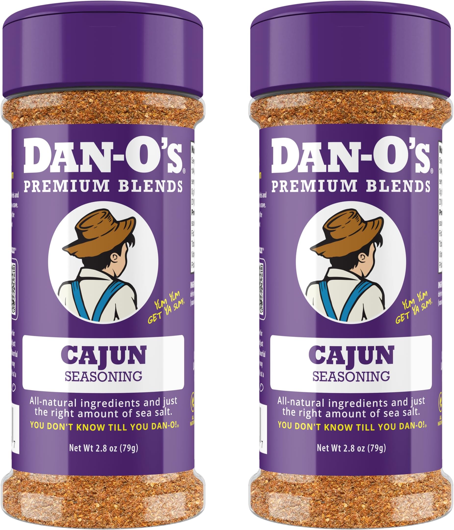 Cajun Seasoning, 2.8 oz Bottle, 2 Pack, Spicy Seasoning for Gumbo, Jambalaya, Shrimp, Chicken and More, Sugar Free, Zero Calorie, Use this Spice Blend to Craft a Marinade, Dry Rub or Sauce