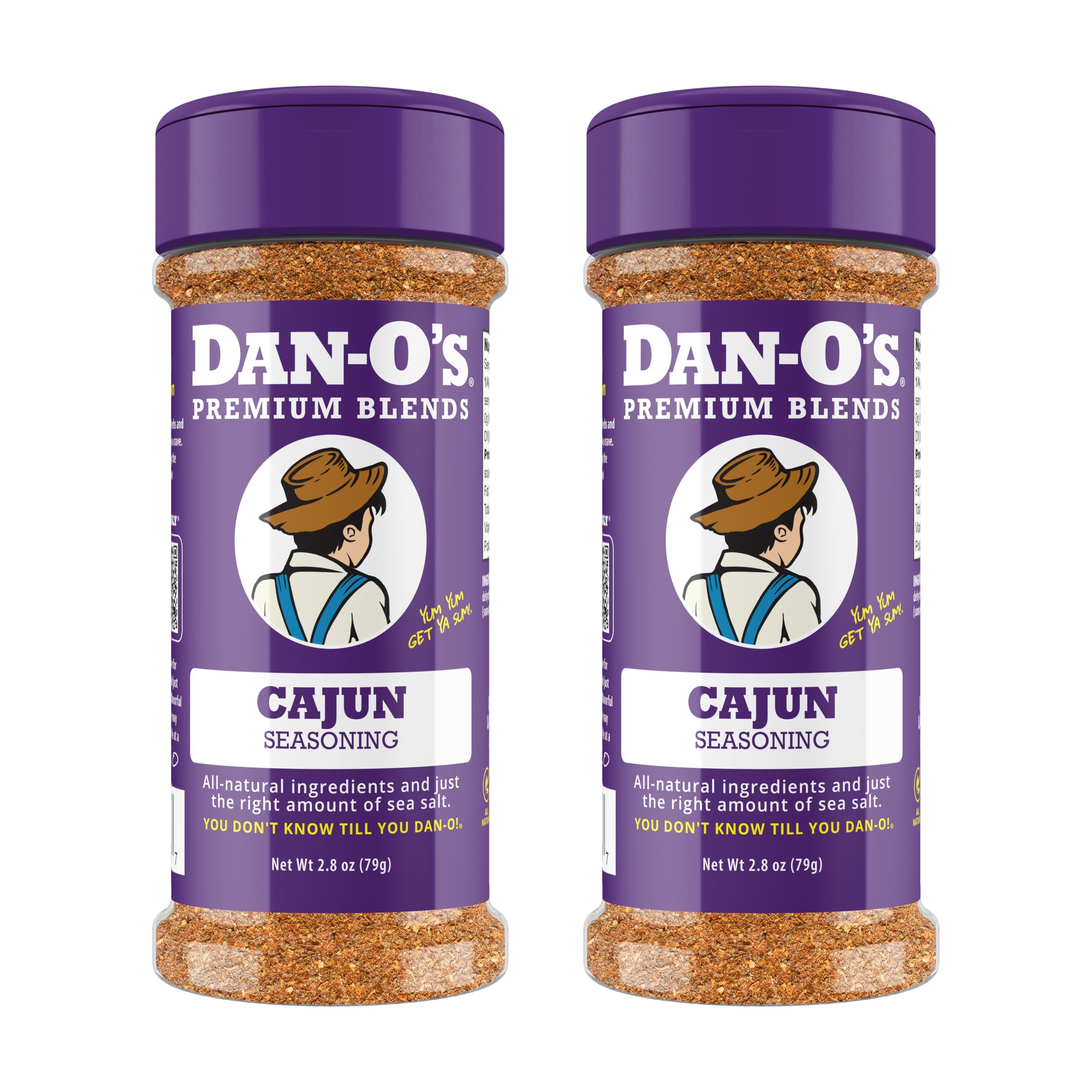 Dan-O's Cajun Spices 2 Pack: 2 Small Bottles (79.4g) 79.4g (Pack of 2)