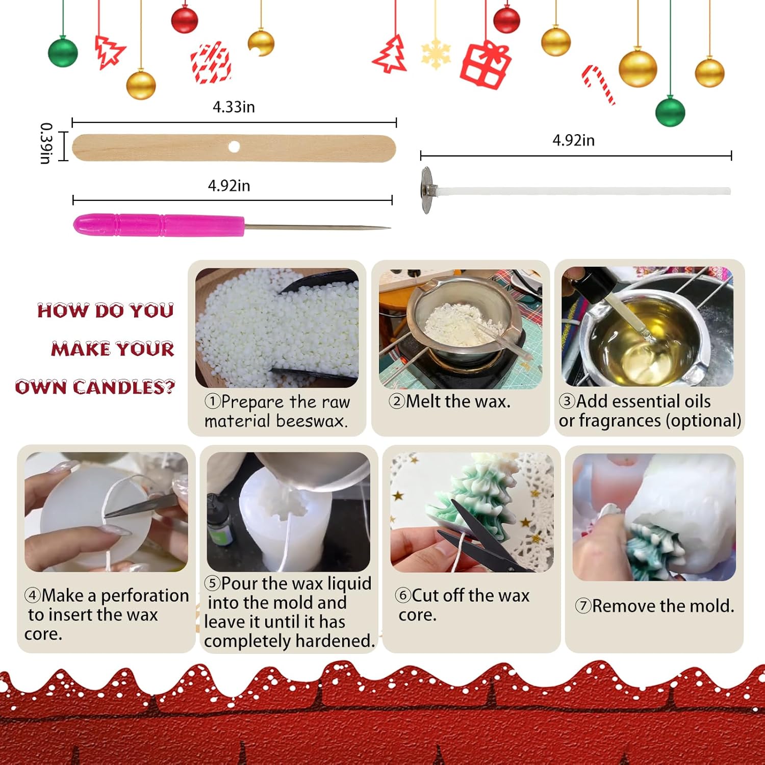 LYLIN キャンドル製作用シリコンモールド 4個 3Dクリスマスツリーシリコンモールド DIY クリスマス手作りキャンドル製作型