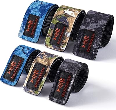 Fishing Rod Straps Stretchy Waterproof Wrap Ties for Spinning Rod, Fly Rod, Casting Rod, 6-Pack