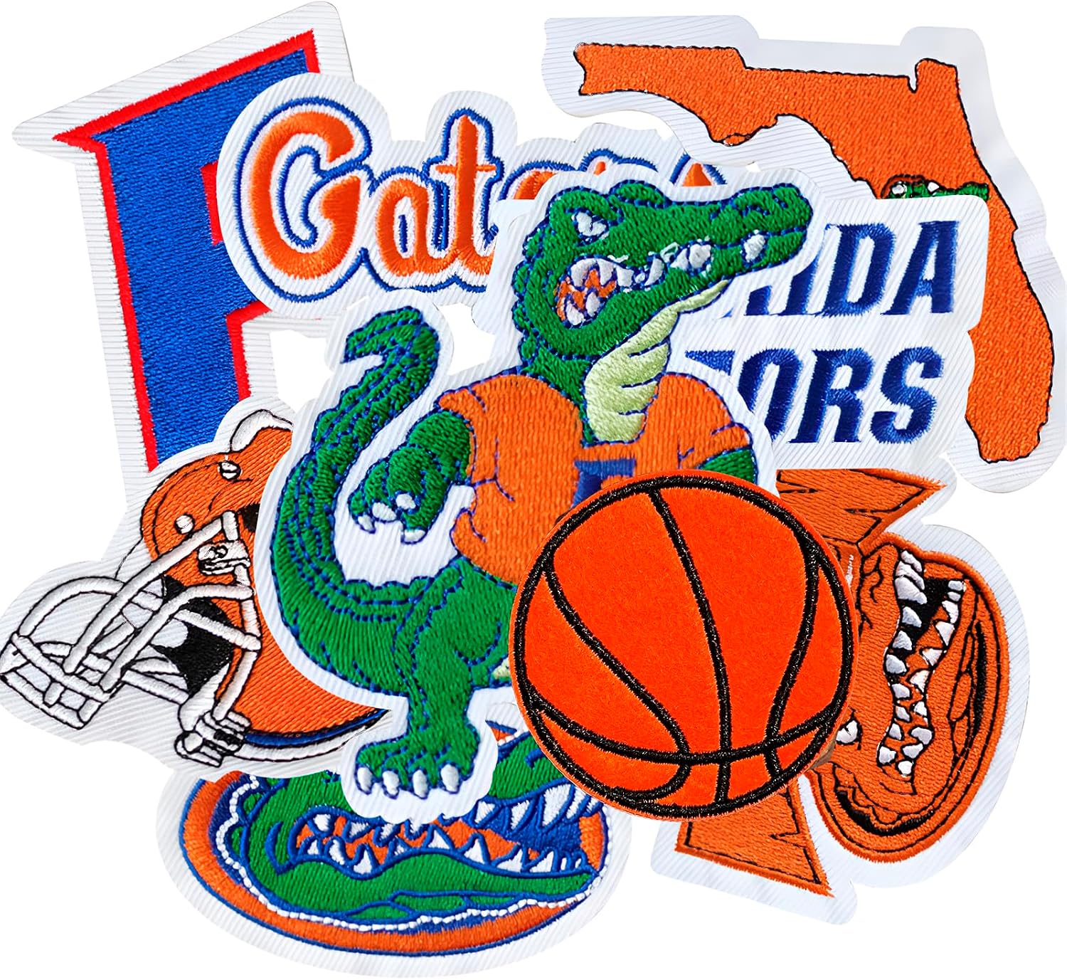 9 Pcs Florida Fans' Favorite Basketball Iron on Patches for Hats, Backpacks, Jean and Jackets, Perfect for Both Men and Women