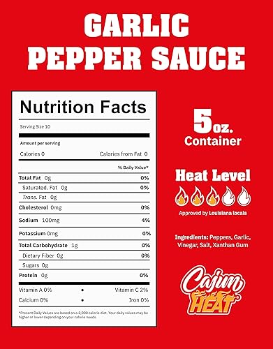 Miniatura 9 de Cajun Heat Buffalo Wing Sauce de 12 onzas infundida con condimento cajún Cajun Nation, una sabrosa salsa de búfalo baja en sodio (85 mg) sin MSG,