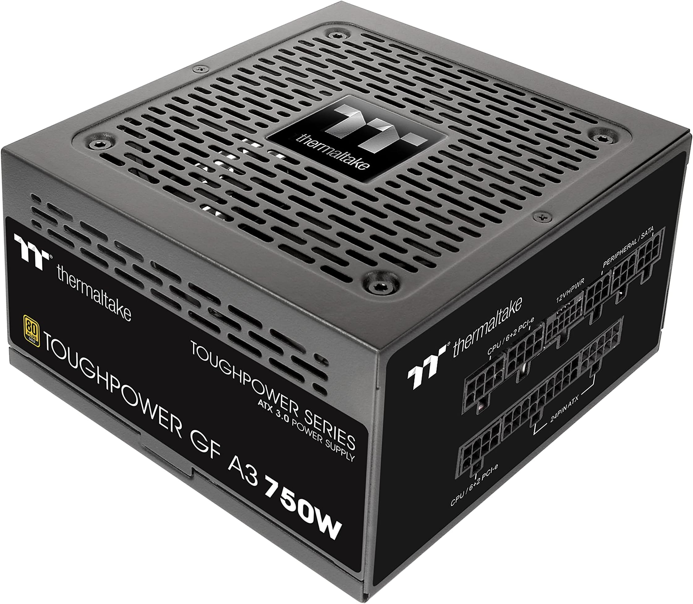 Toughpower GF A3 750W, True 300W 12VHPWR Connectors on PSU & NVIDIA RTX 40 Series, ATX 3.0/PCI-E 5.0, 80+ Gold, SLI/Crossfire Ready Power Supply, PS-TPD-0750FNFAGU-L, 10 Year Warranty