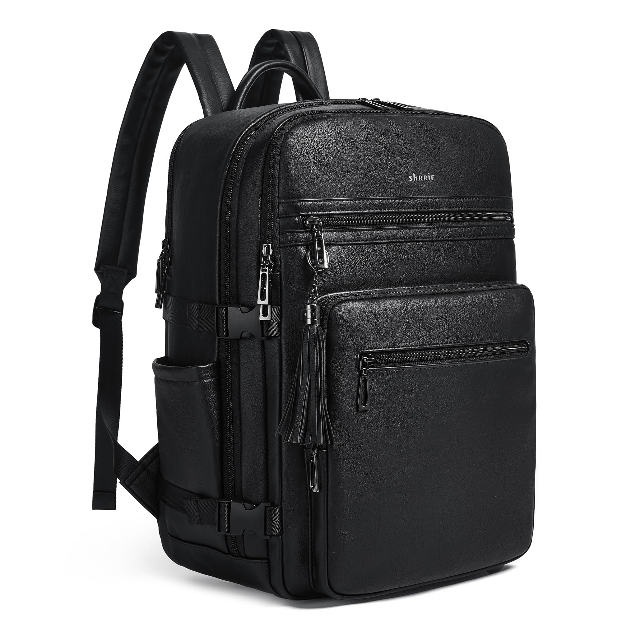 Shrrie Laptop-Rucksack für Frauen, elegante Tagesrucksack PU-cuoio computer zaino si adatta 16" laptop, impermeabile insegnante infermiera casual Daypack für Weekender Camping Viaggi