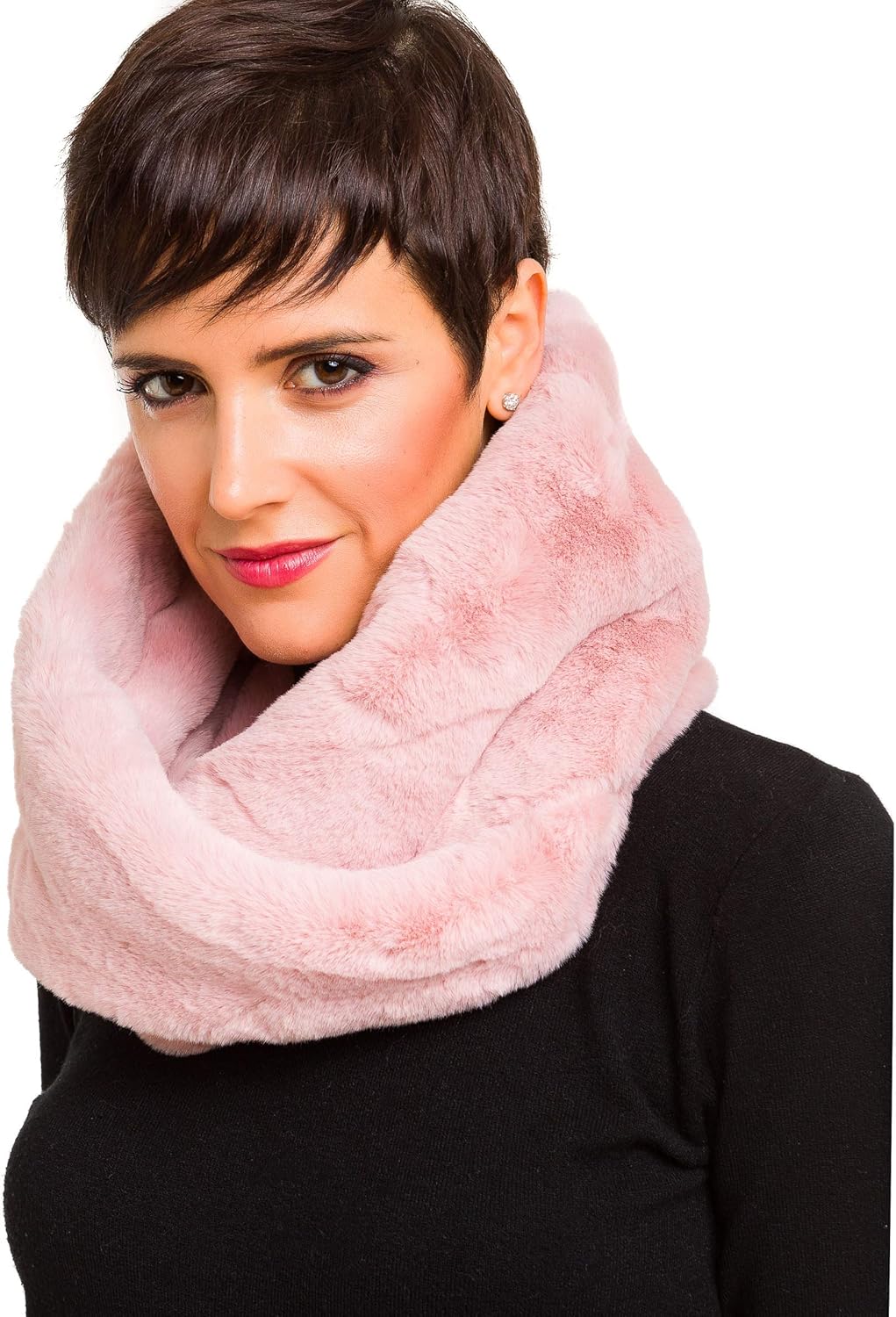 Fur Collar Scarf for Women Faux Fur Scarves Neck Shrug for Fall Winter Coat Dress - Image 2