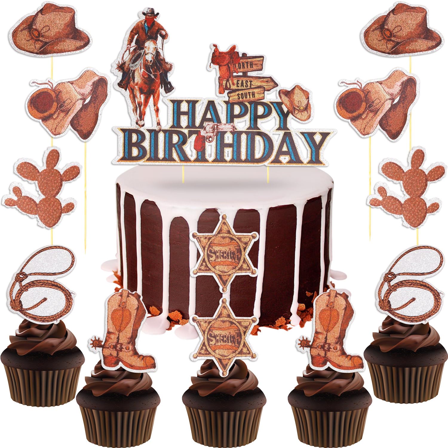 44 Pièces Kit décorations cowboy ballons anniversaire,SANYUANHE Déco fête western de cheval bottes chapeau,Topper gâteau cowboy rose,Cow-boy Banderole joyeux anniversaire 44 Pièces Kit décorations cowboy ballons anniversaire,SANYUANHE Déco fête western de cheval bottes chapeau,Topper gâteau cowboy rose,Cow-boy Banderole joyeux anniversaire