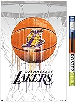Vista 11 de Trends International NBA Los Angeles Lakers - Póster de pared Drip Ball 20, 22.375 x 34 pulgadas, versión sin marco
