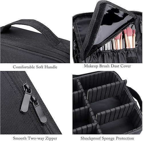 Miniatura 5 de Estuche de maquillaje de viaje JOURMON, Negro, Chico