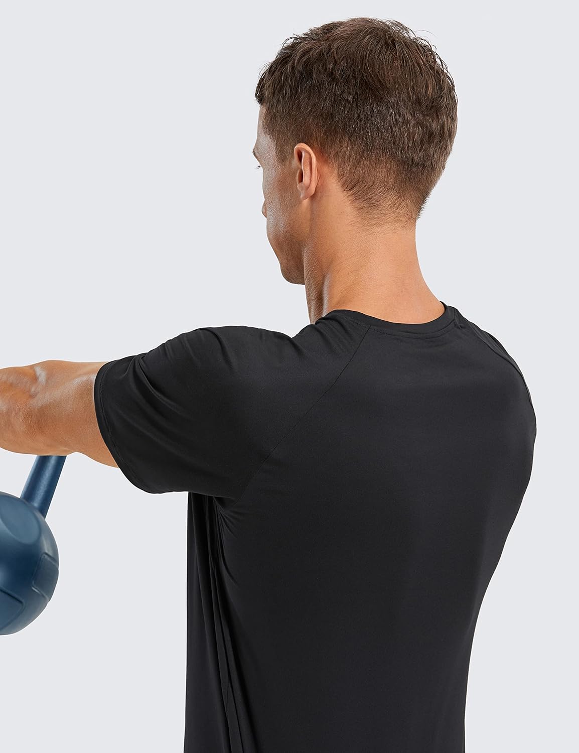 CRZ YOGA Men's Workout Short Sleeve T-Shirt Quick Dry Gym Athletic Running Stretchy Tee Shirts Top - Image 4
