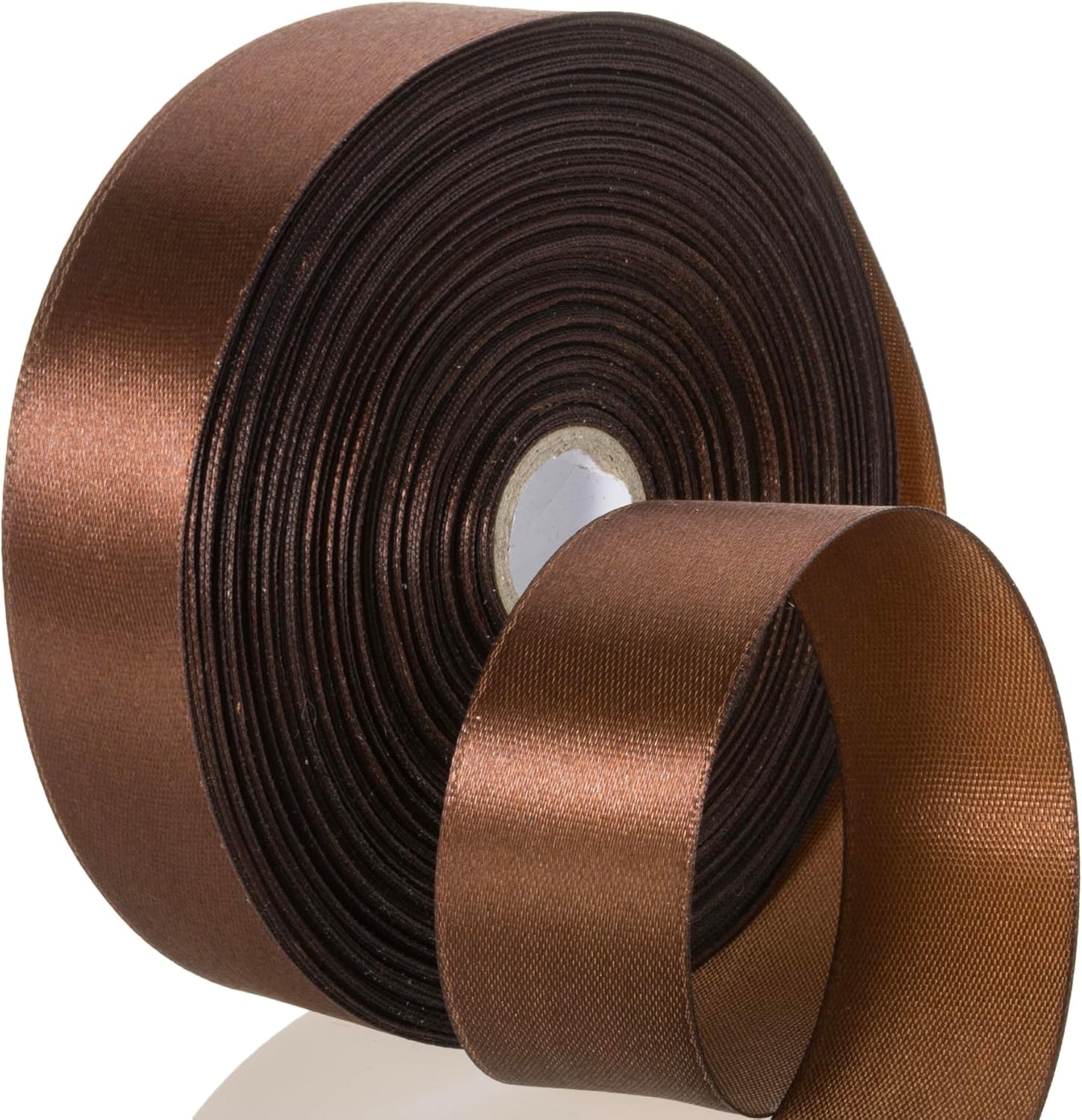 1 Inch Polyester Forest Green Satin Ribbon for Gift Wrapping 50 Yds | Single Face , Solid Color, For Bouquets, Wedding & Party Decoration, Handmade Roses & Crafts