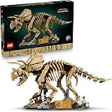 LEGO Jurassic World Les Fossiles de Dinosaure : Le Tricératops - Maquette pour Adulte - Minifigurine de Dr Gerry Harding - Décoration DIY pour Étagère - Cadeau pour Fan de Jurassic Park 77985 - 1