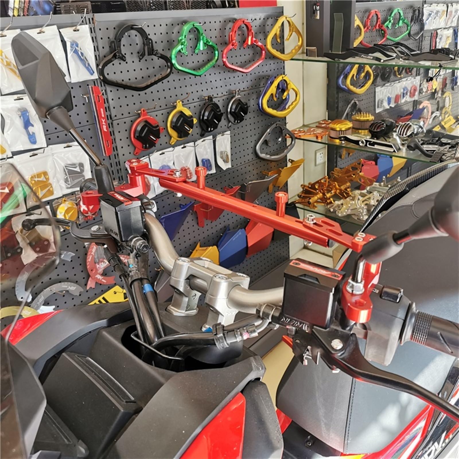 Motocykl Bilans Kierownica Poprzeczka Uchwyt Wspornik Równowagi Dla Honda NC750X NC700X NC700S NC750S (Kolor : NC700 Red, Rozmiar : 1)