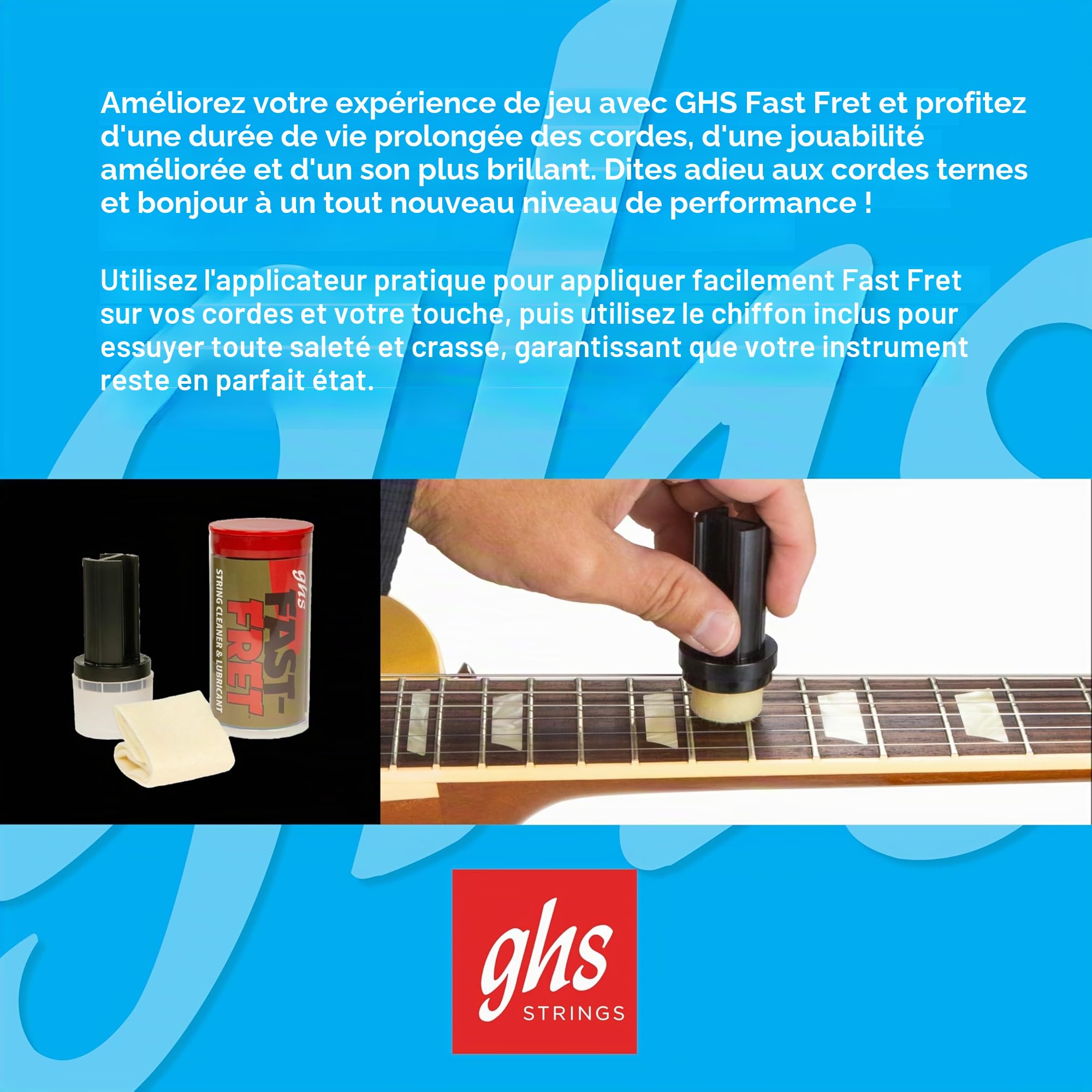 GHS - Fast-Fret A87 - Vernis pour Cordes de Guitare, Rouge