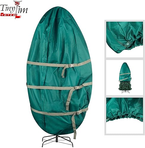 Miniatura 2 de Tiny Tim Totes 83-DT5583 Bolsa de almacenamiento de lona vertical para árbol de Navidad  9 pies  Verde, 9 pies y Tim Totes Bolsa de almacenamiento