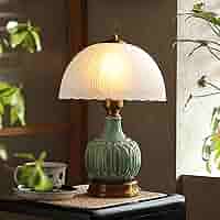 Y desu　486 ガレ風　2灯式花柄ランプ＋500ミシンオルゴール Vintage Plug-in Swag Lamp, Mid-century Floral Lantern
