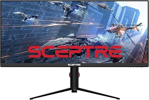 Miniatura 9 de Sceptre Monitor LED creativo de 34 pulgadas curvado ultra ancho 21 9 2560 x 1080 sin marco HDMI DisplayPort hasta 100Hz, negro máquina 2020