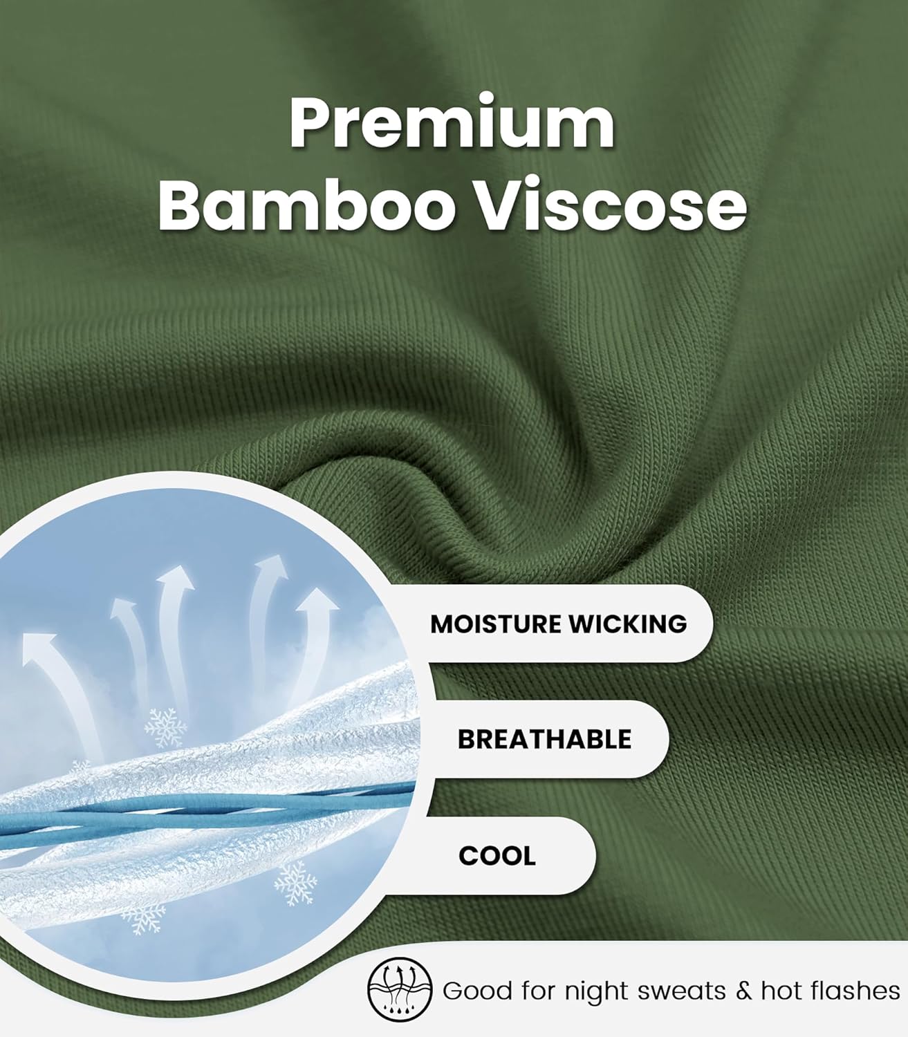 NACHILA Pajamas for Men Pj Short Sleeve Sleepwear with Shorts V Neck Loungewear Cool Pajama,Viscose Made from Bamboo - Image 5