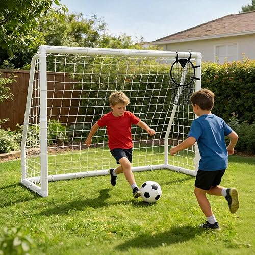 Miniatura 13 de MOPHOTO Soccer Goal, 6X4/8x6/10x6.5/12x6/16x7/18.5x6.5/21x7/24x8ft Soccer Goals for Backyard, Full Size Soccer Goal for Teens & Adults Training