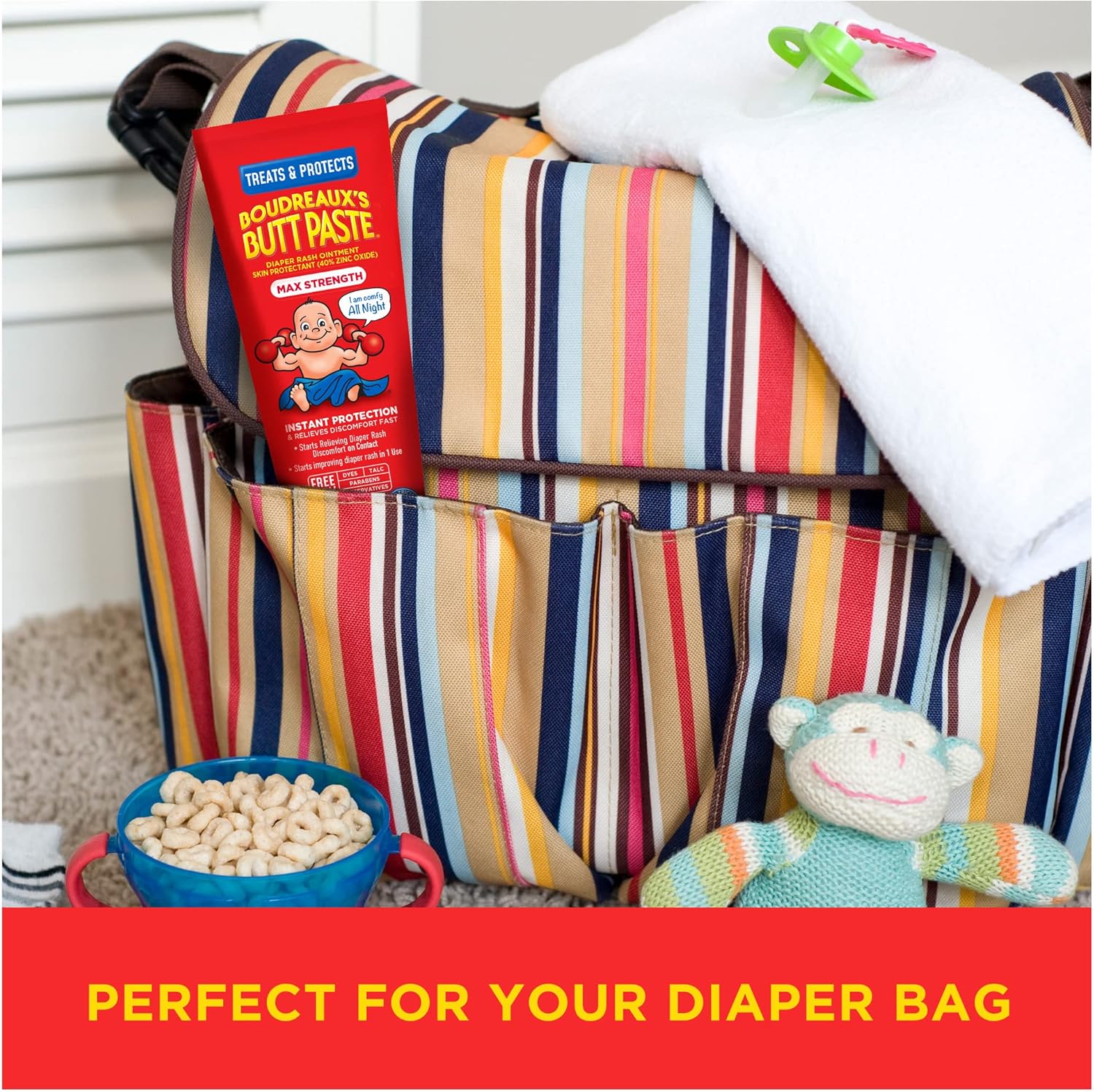 Boudreaux's Butt Paste Maximum Strength Diaper Rash Ointment, 4 Ounce (Pack of 3) : Baby